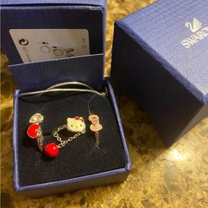 Swarovski  sanrio Hello kitty stackable rings